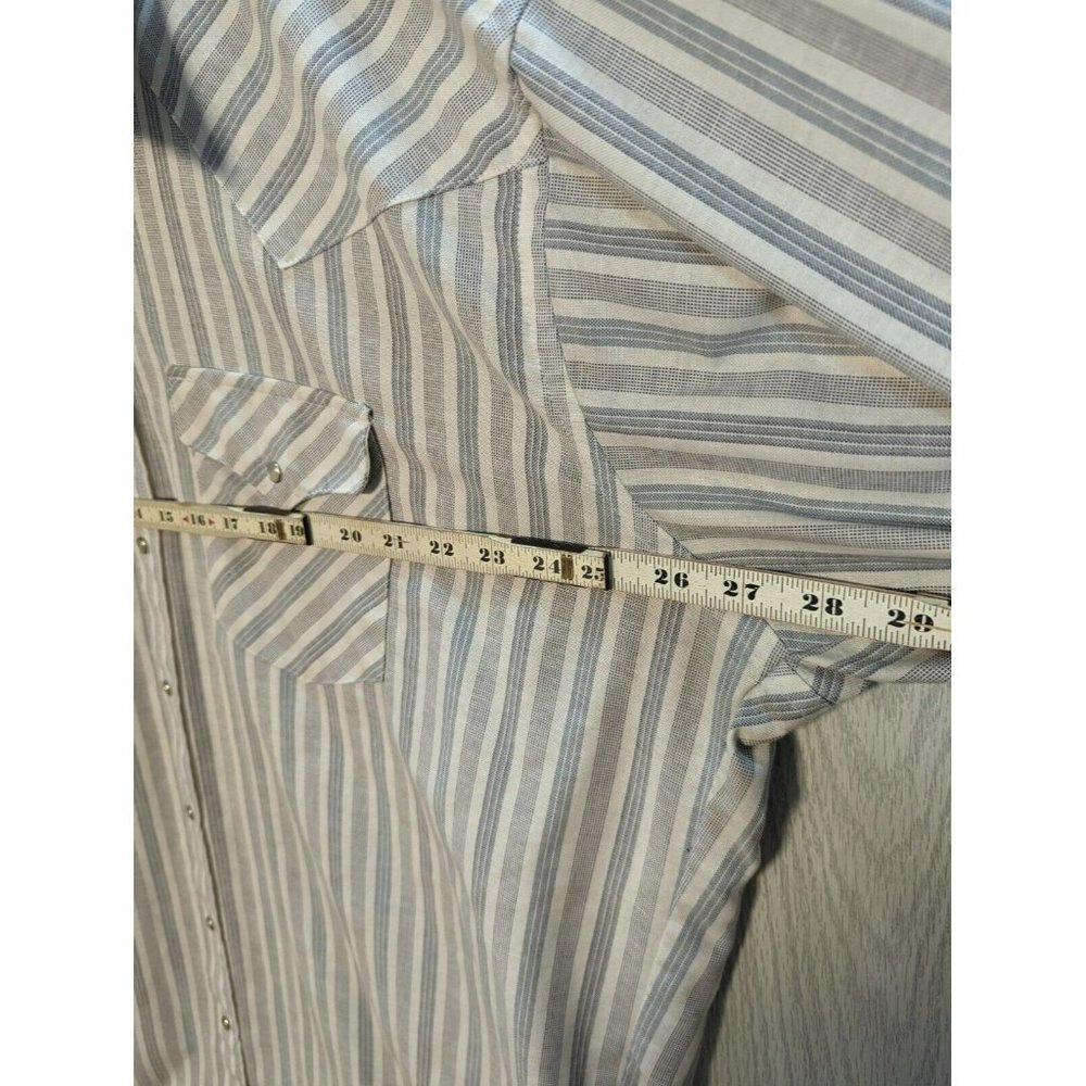 Vintage Flying R Ruddock Pearl Snap Western Shirt Men's 13 38 Extra Long Tail - Picture 4 of 7